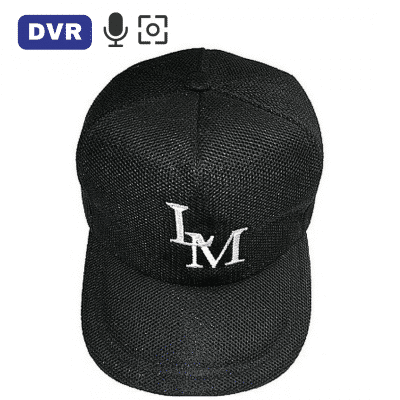 DVR מצלמה נסתרת בכובע עם מקליט קול LawMate HT-18